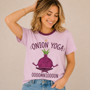 tshirt with quotations - Onion yoga - pure cotton