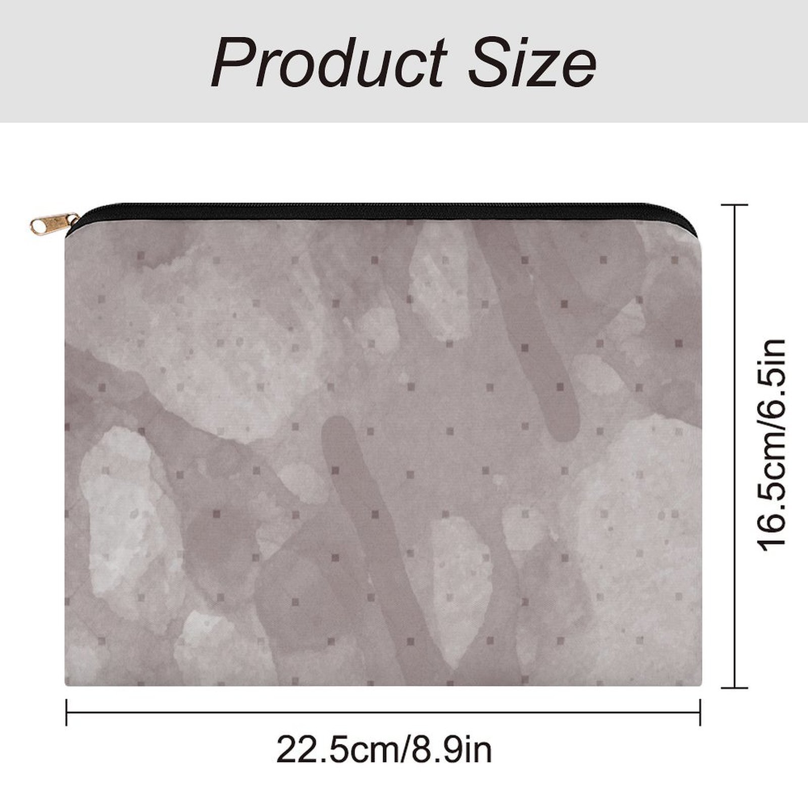Big pouch floral abstract pattern 8.9"(L) × 6.5"(W) - Image 2