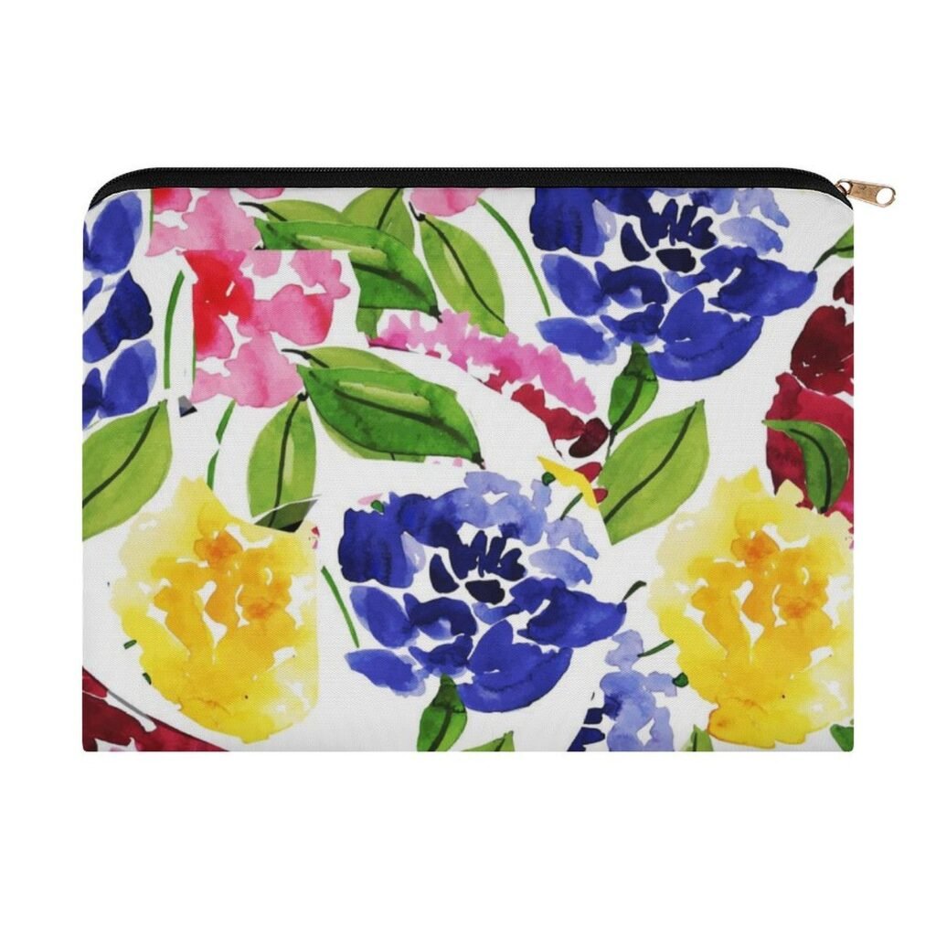 Big pouch bag floral abstract pattern 8.9"(L) × 6.5"(W)