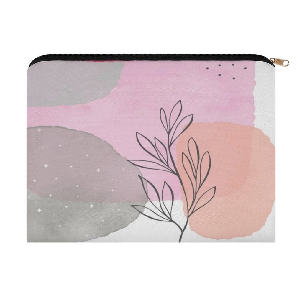 Big pouch floral abstract pattern 8.9"(L) × 6.5"(W)