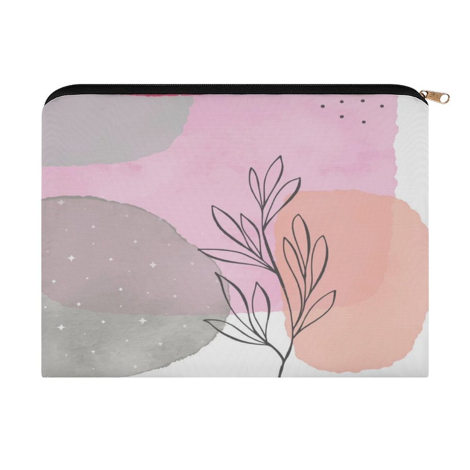 Big pouch floral abstract pattern 8.9"(L) × 6.5"(W)