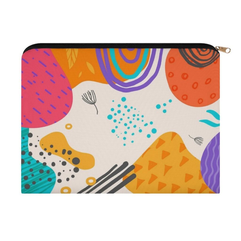 Big pouch floral abstract pattern 8.9"(L) × 6.5"(W)