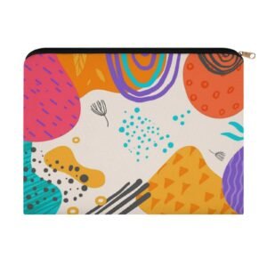 Big pouch floral abstract pattern 8.9"(L) × 6.5"(W)