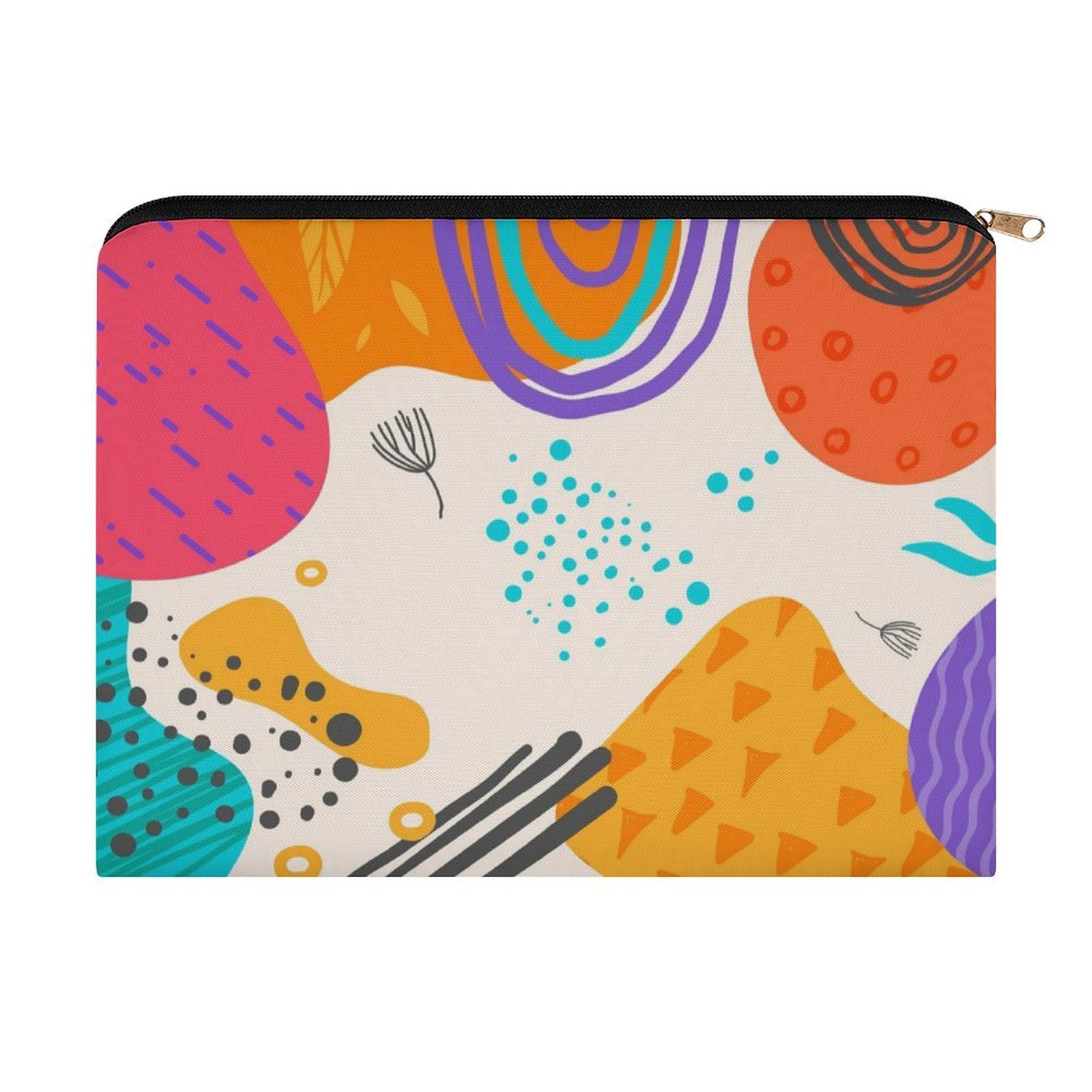 Big pouch floral abstract pattern 8.9"(L) × 6.5"(W)