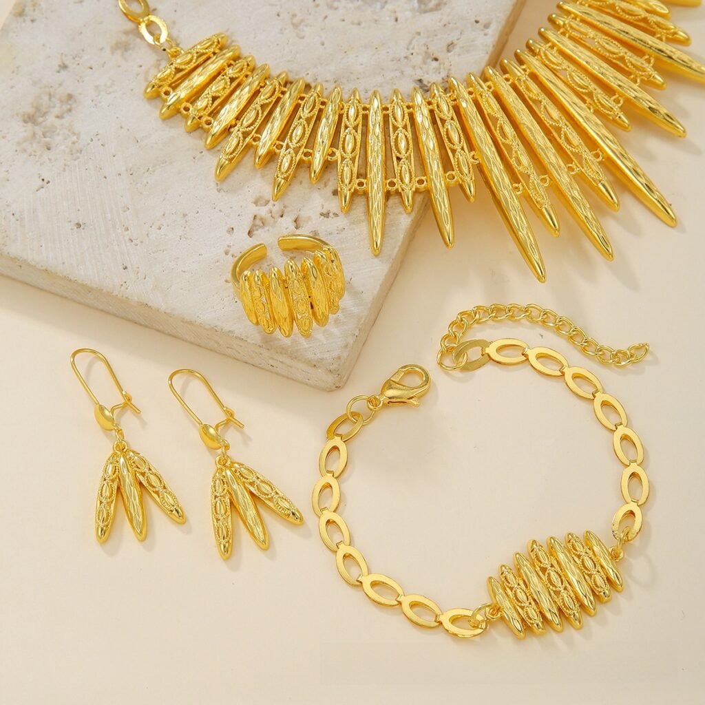 Gold plated Premium Luxury Jewelry: Necklaces, Earrings, Bracelets, and Rings