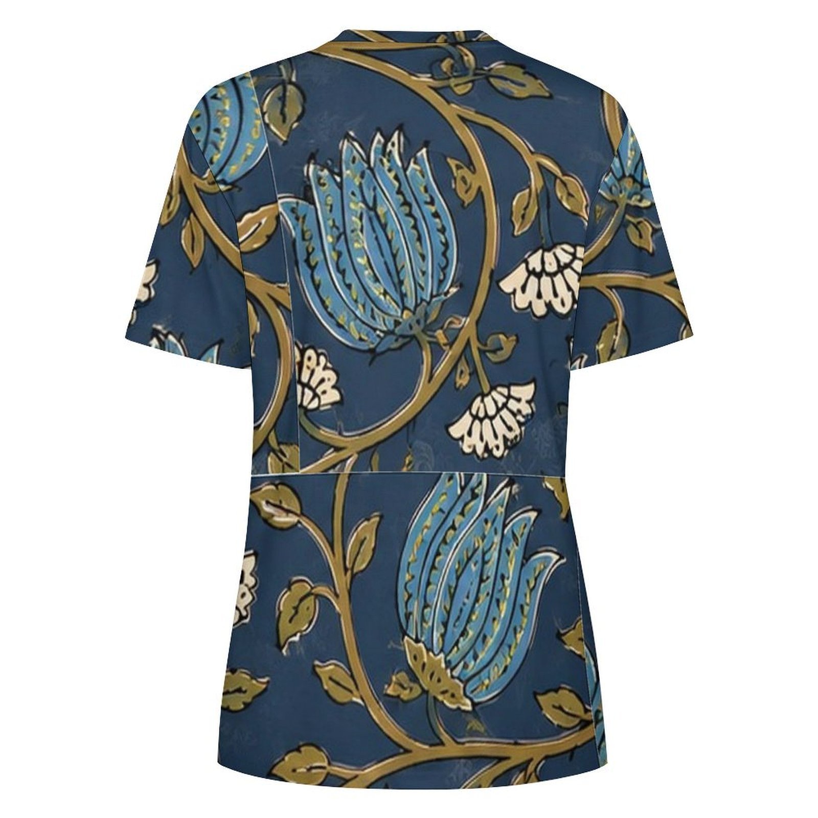 floral All-Over Print Women's Cotton T-Shirt - Image 2