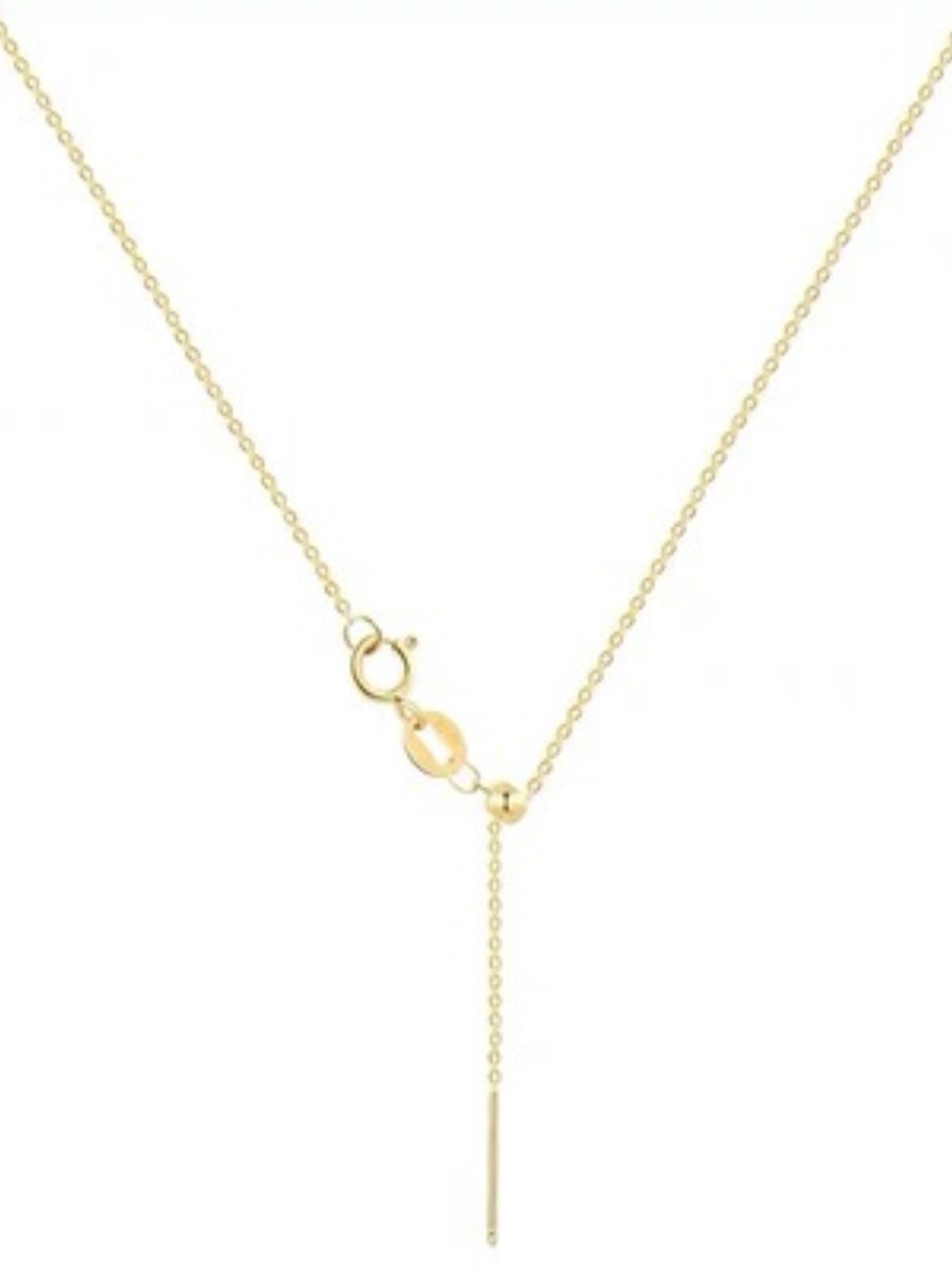 Adjustable 18K pure solid Gold Necklace Chain - Image 5