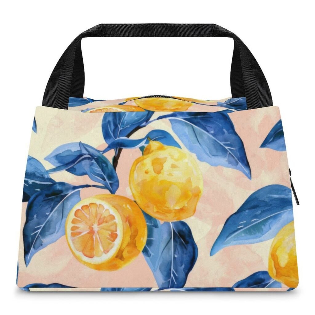 Reusable water resistant  lunch bag tote for work, picnics, outdoor, traveling or shopping easy carry