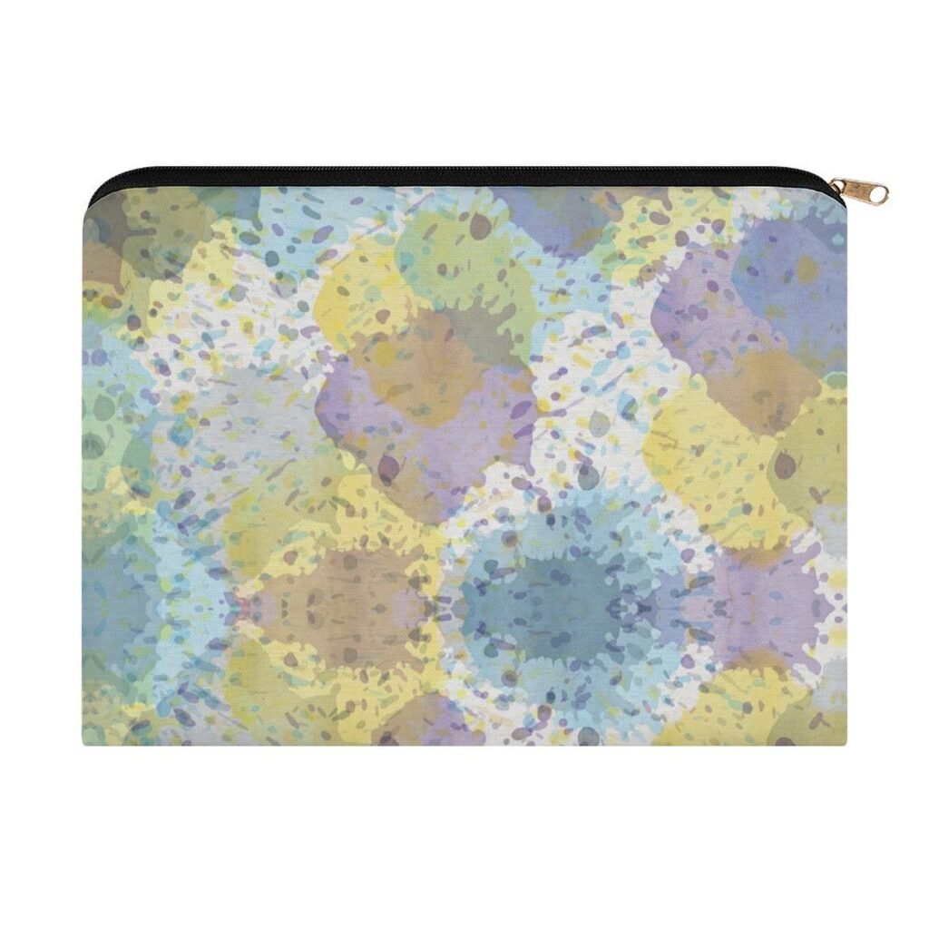 Big pouch bag floral abstract pattern 8.9"(L) × 6.5"(W)