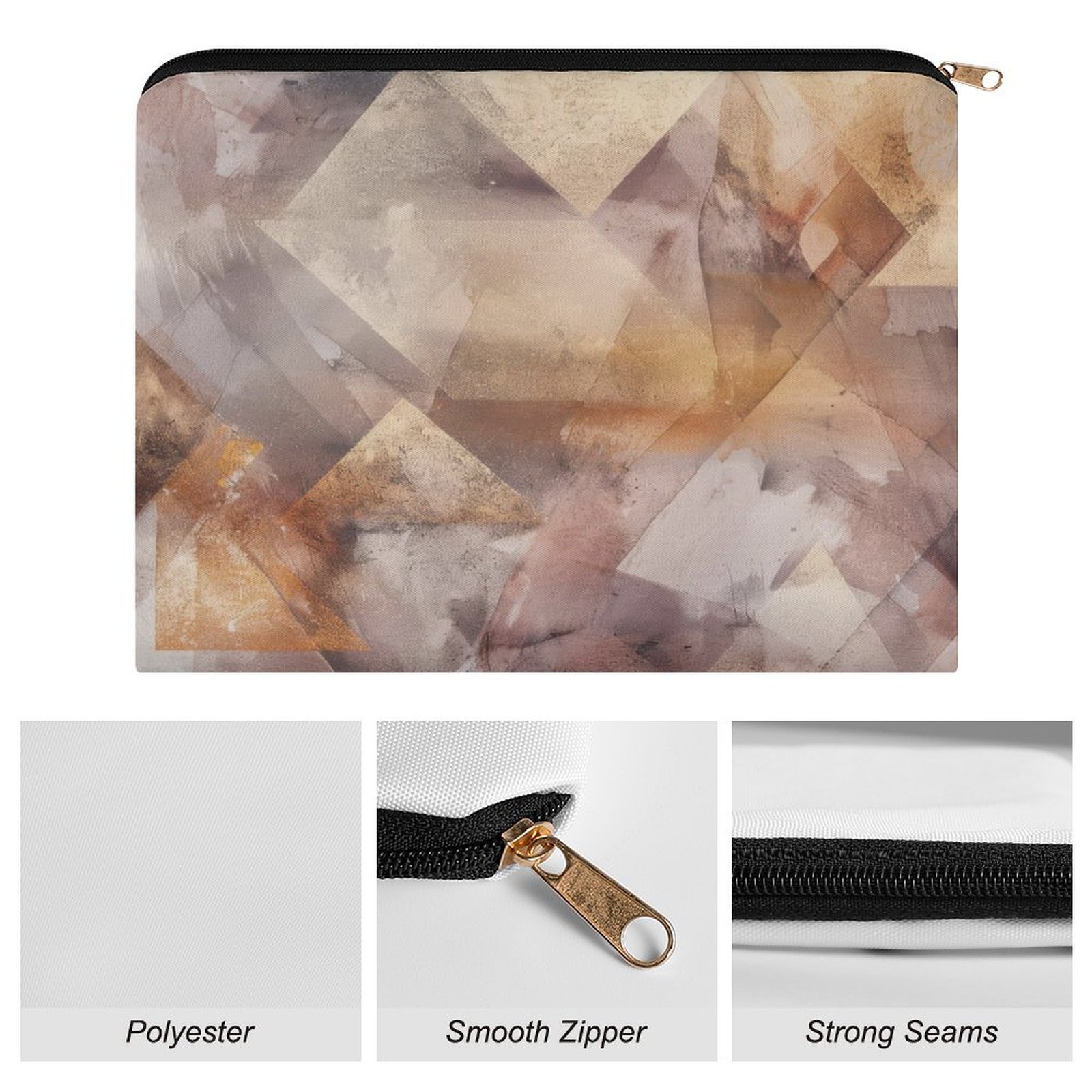 Big pouch floral abstract pattern 8.9"(L) × 6.5"(W) - Image 7