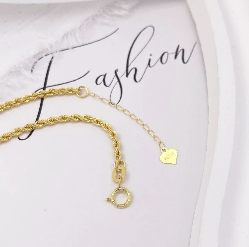 18K pure Gold Twisted Rope Bracelet - Image 3