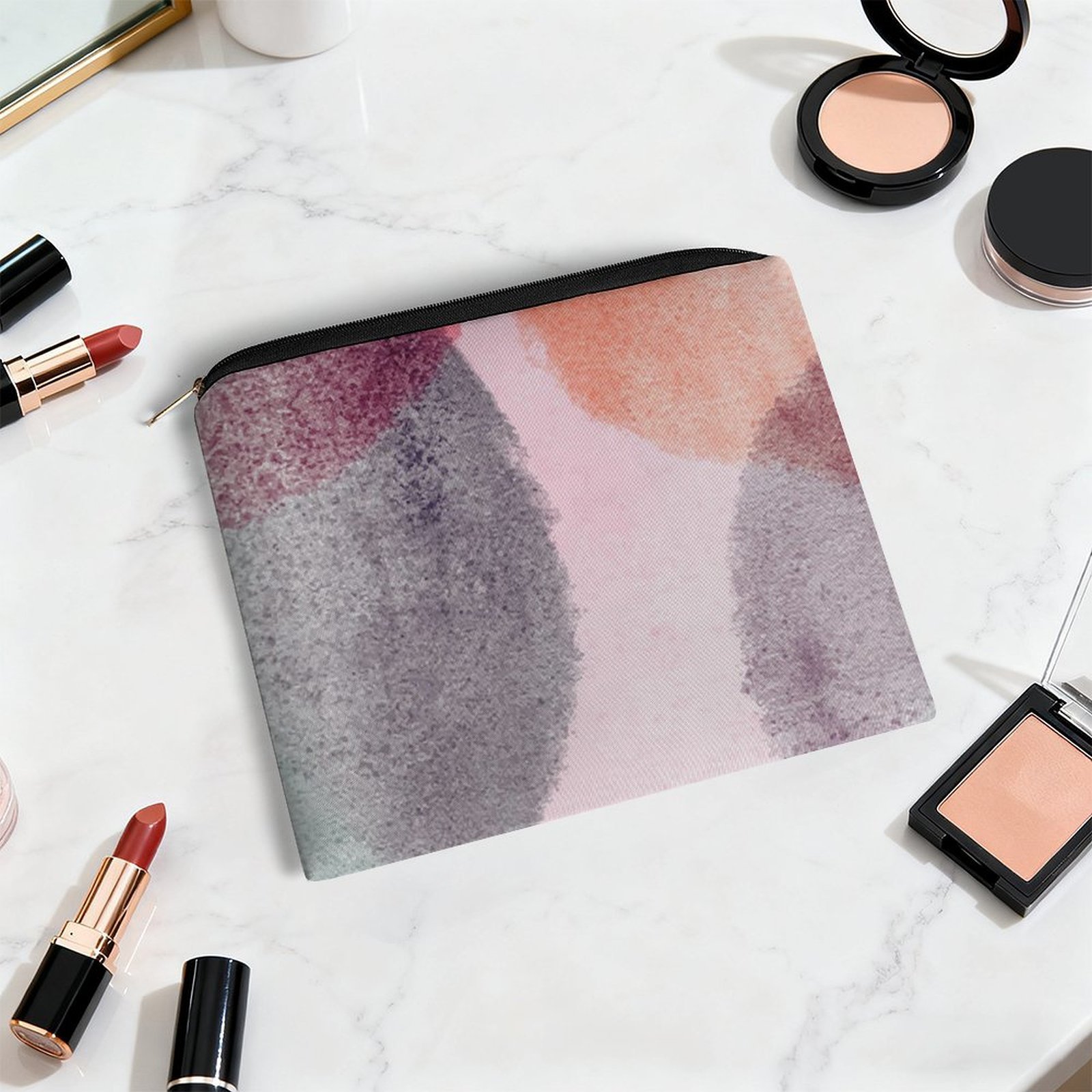 Big pouch floral abstract pattern 8.9"(L) × 6.5"(W) - Image 5