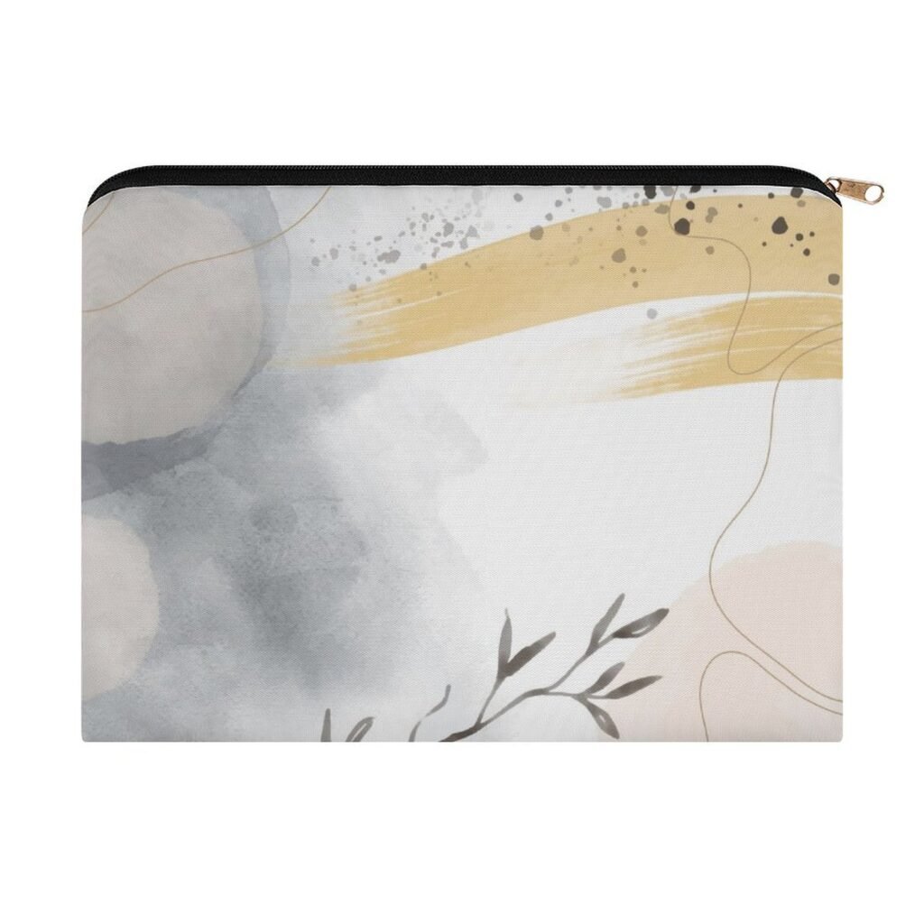 Big pouch floral abstract pattern 8.9"(L) × 6.5"(W)