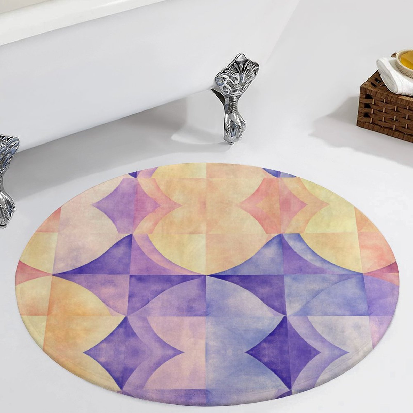 Designer Velvet Floor Mat multicolor 90*90cm - Image 2