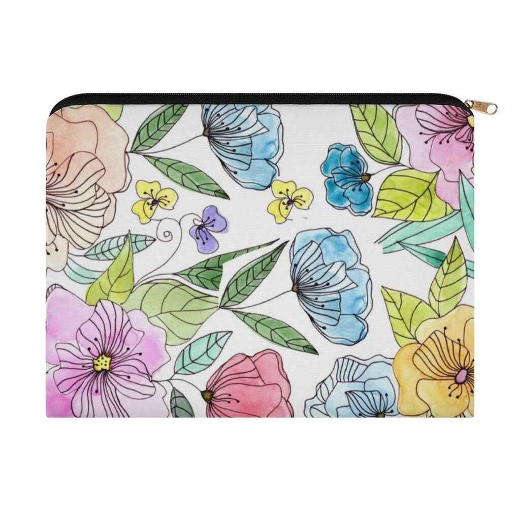 Big pouch bag floral graphics 8.9"(L) × 6.5"(W)