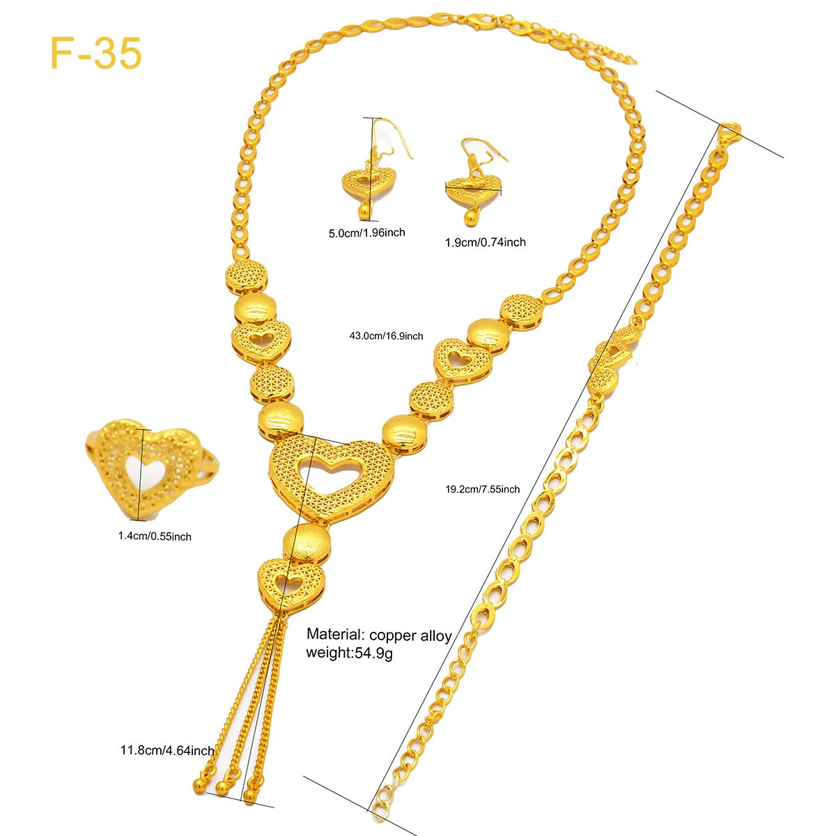 24k gold plated Jewelry: necklaces, earrings, rings, and bracelets - Image 3