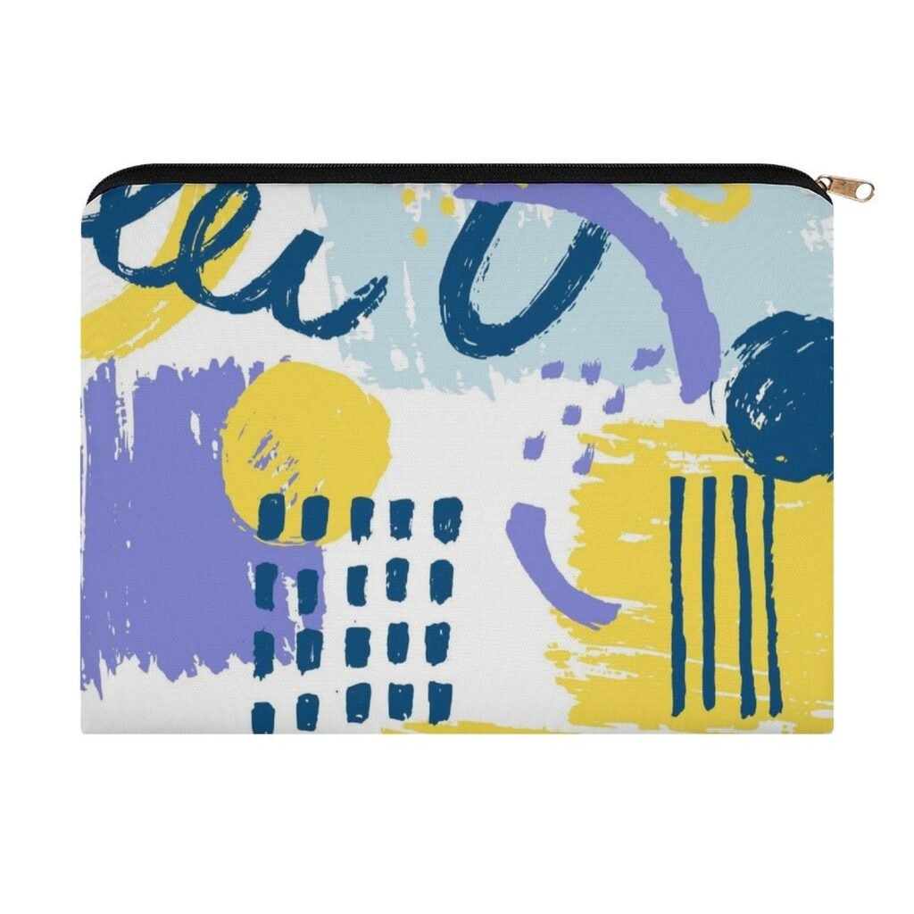 Big pouch floral abstract pattern 8.9"(L) × 6.5"(W)