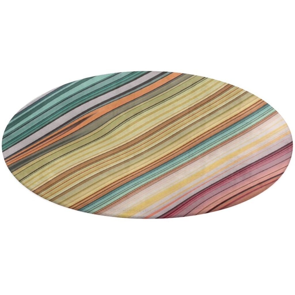 Designer Velvet Floor Mat Multicolor 90*90cm