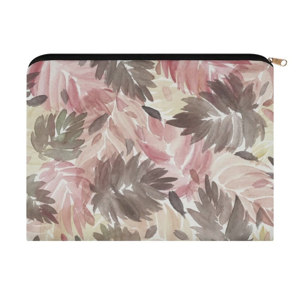 Big pouch bag floral abstract pattern 8.9"(L) × 6.5"(W)
