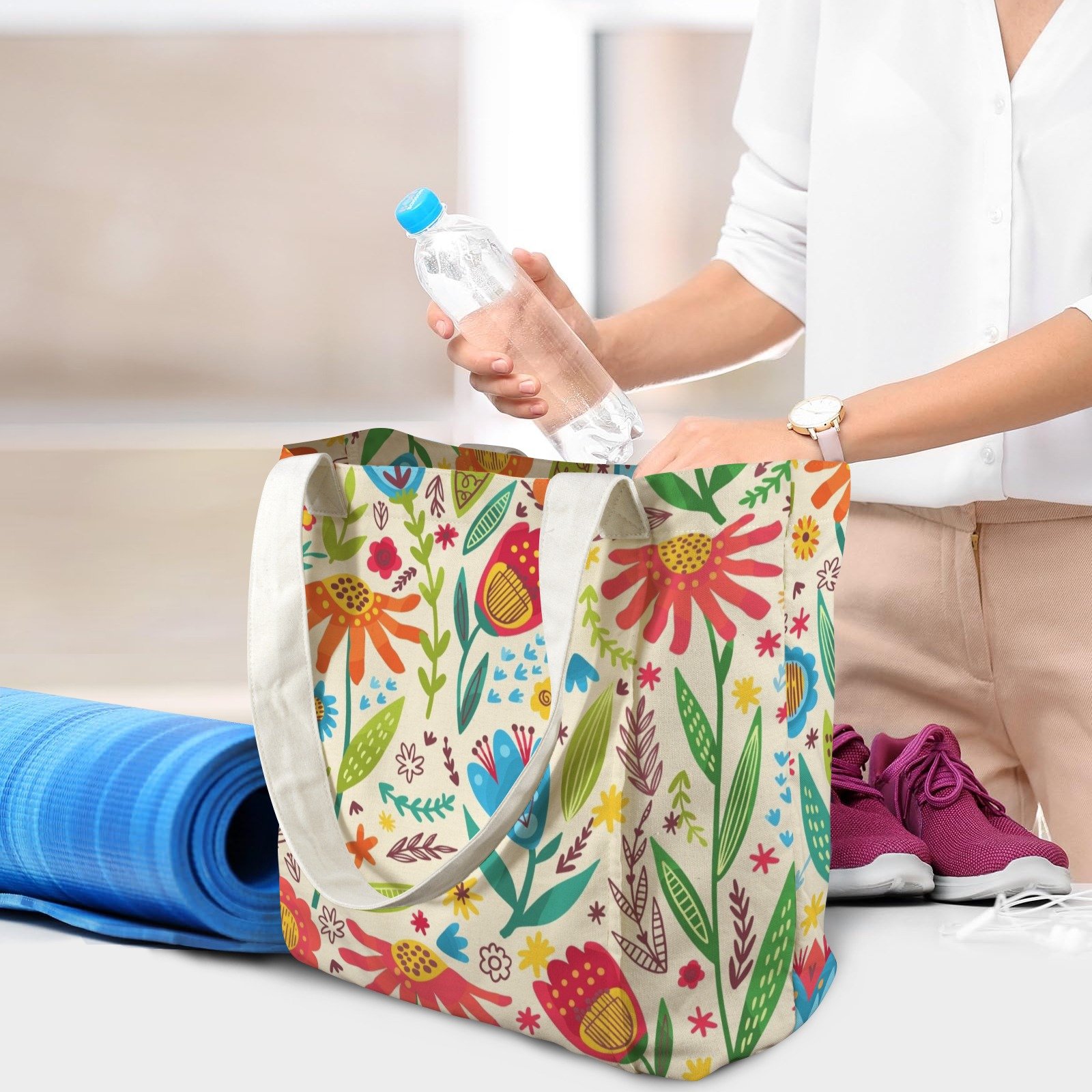 Yoga Tote bag shopping tote travel bag tote - Image 5