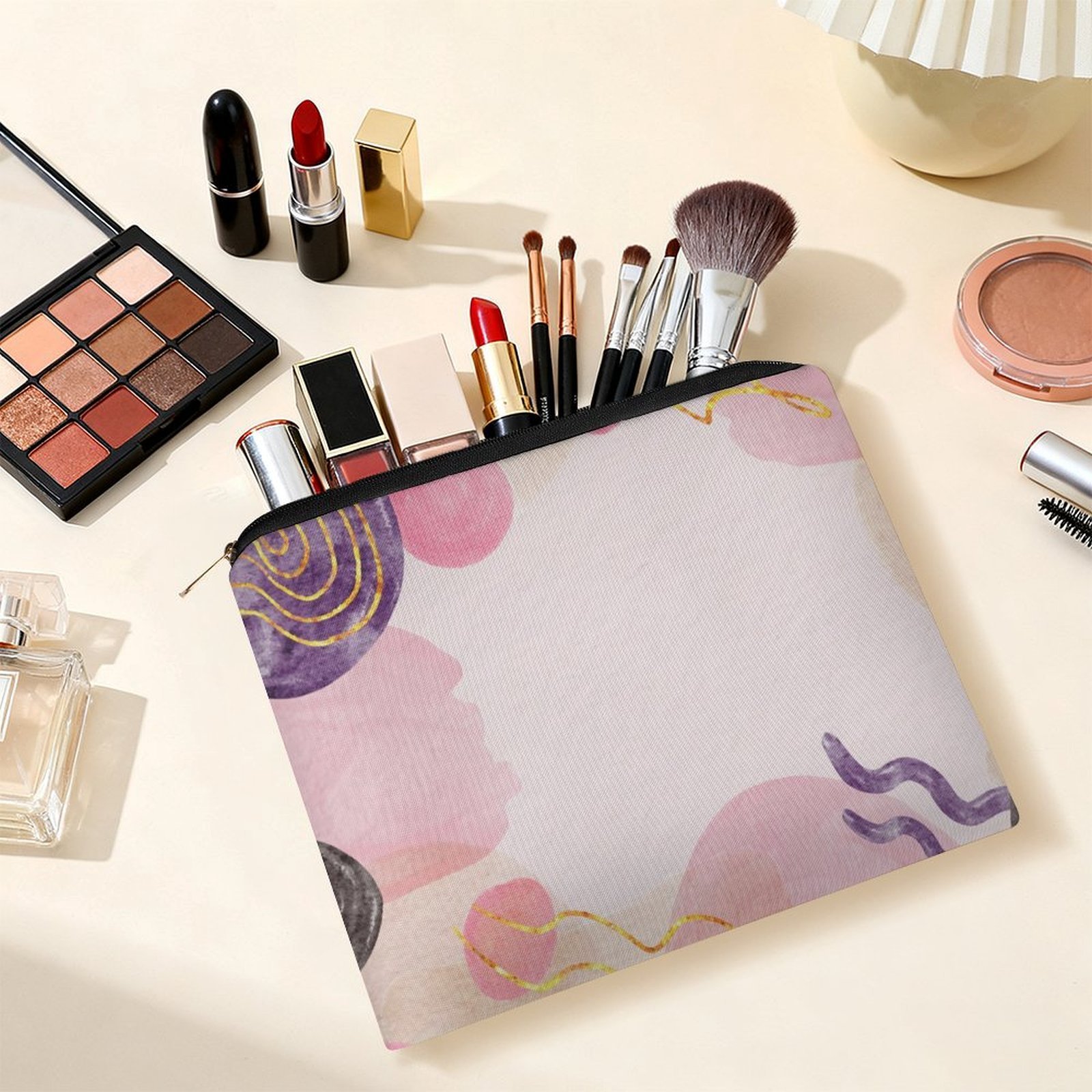 Big pouch floral abstract pattern 8.9"(L) × 6.5"(W) - Image 6