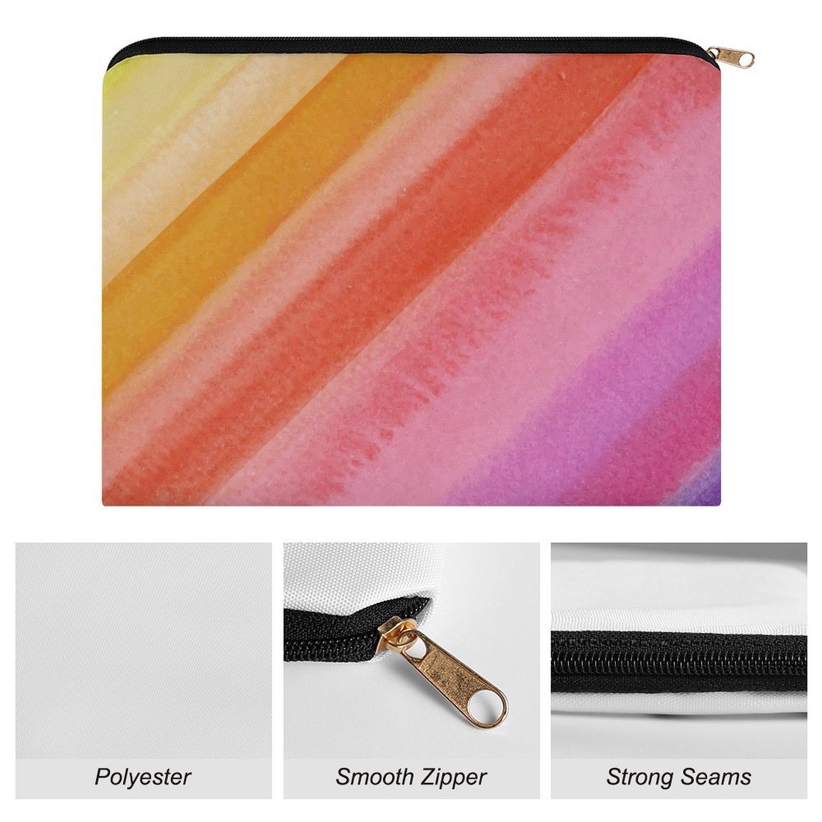 Big pouch floral abstract pattern 8.9"(L) × 6.5"(W) - Image 7