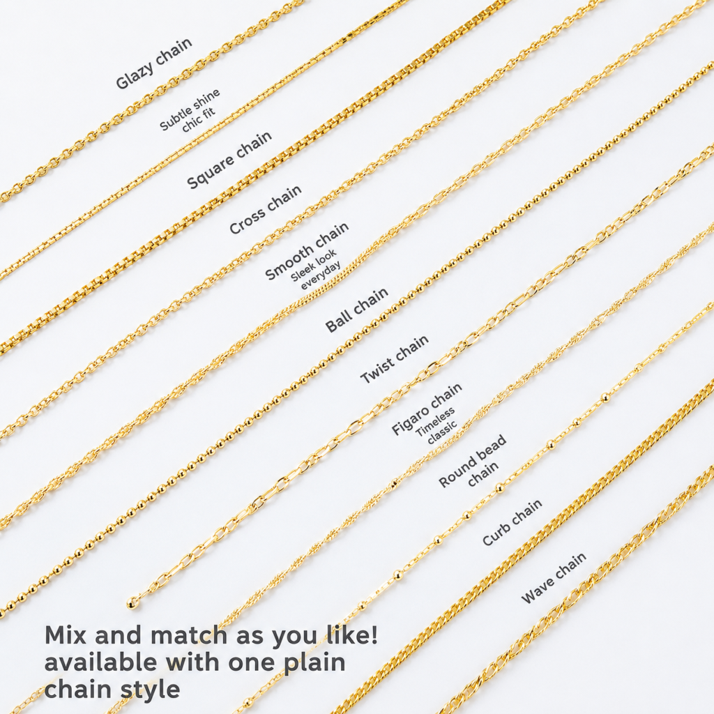 18K genuine pure Gold Adjustable Necklace chain for Women
