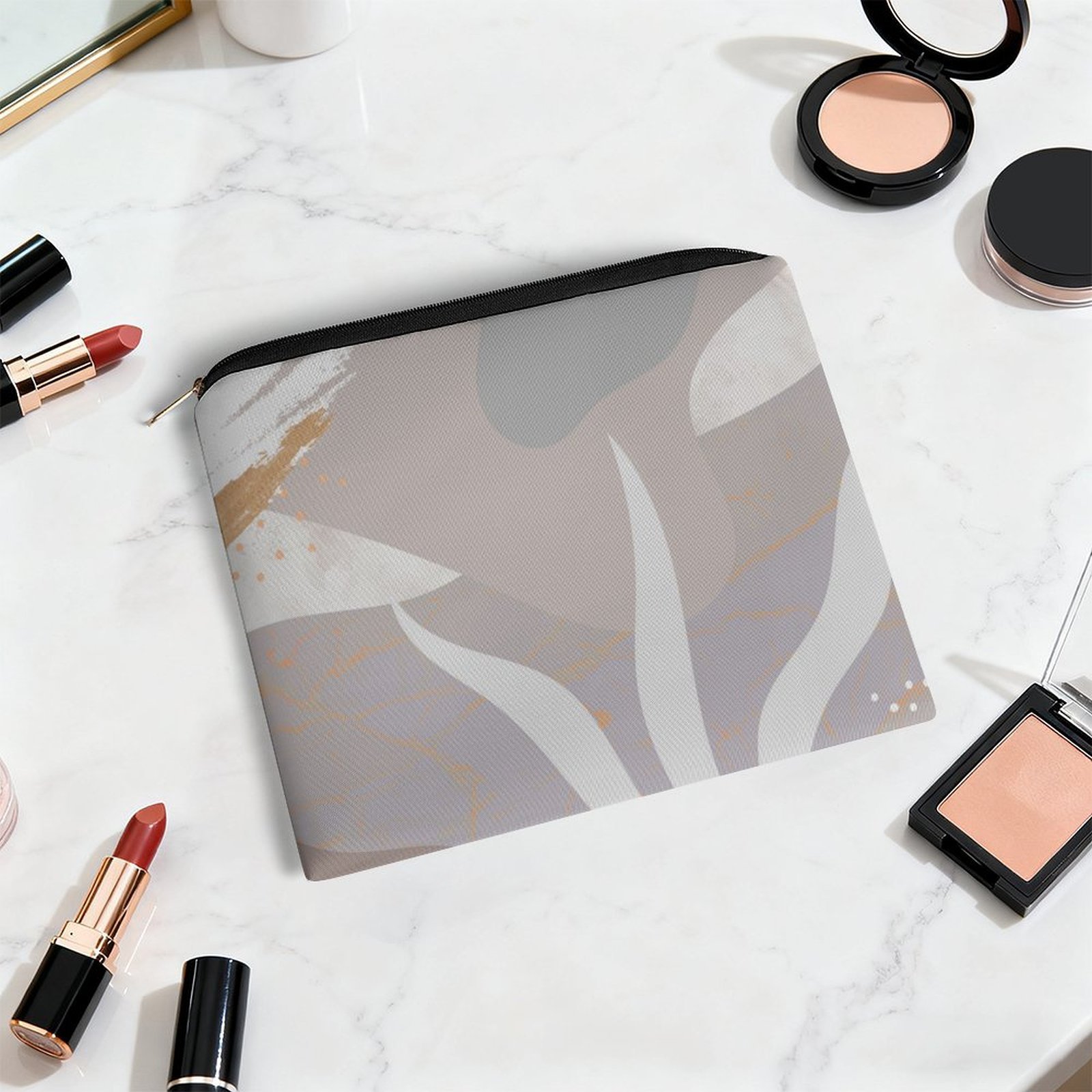 Big pouch floral abstract pattern 8.9"(L) × 6.5"(W) - Image 5
