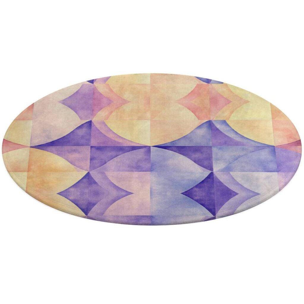 Designer Velvet Floor Mat multicolor 90*90cm