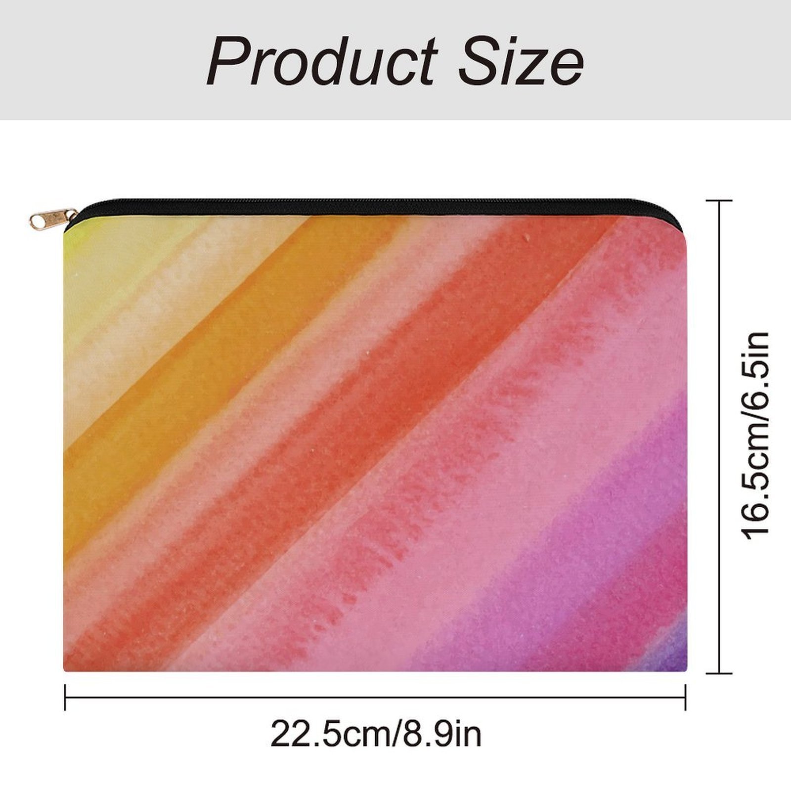 Big pouch floral abstract pattern 8.9"(L) × 6.5"(W) - Image 2