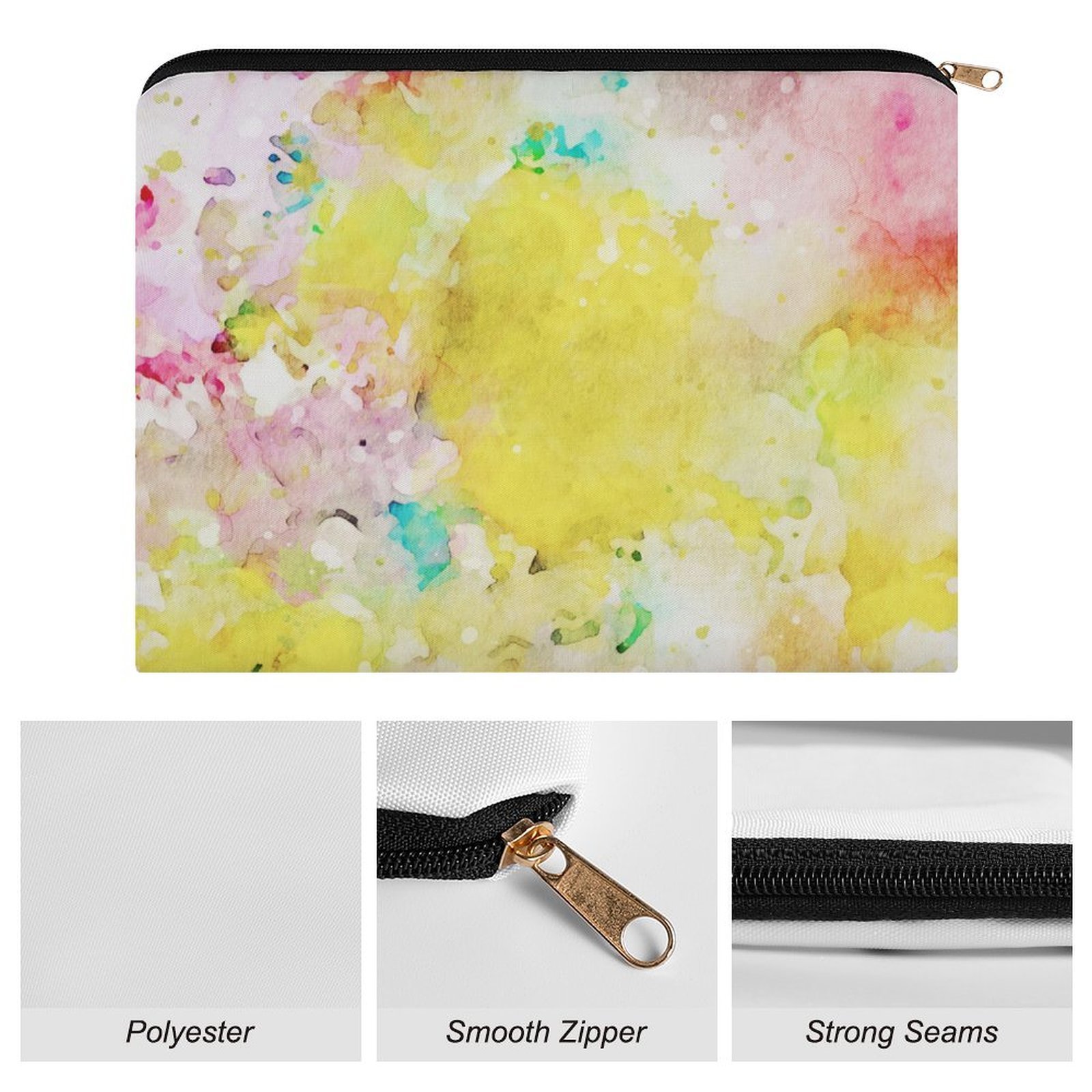 Big pouch floral abstract pattern 8.9"(L) × 6.5"(W) - Image 7