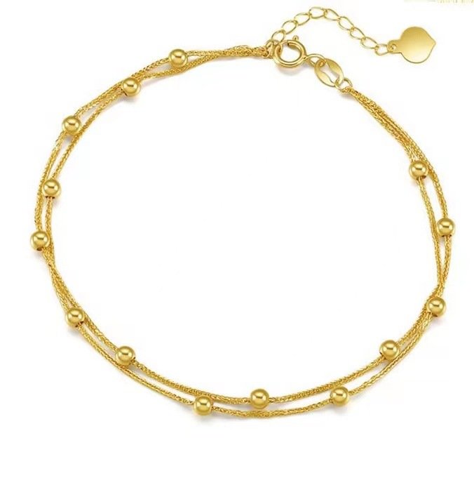 18K pure Gold Double-Layer Bracelet - Image 3