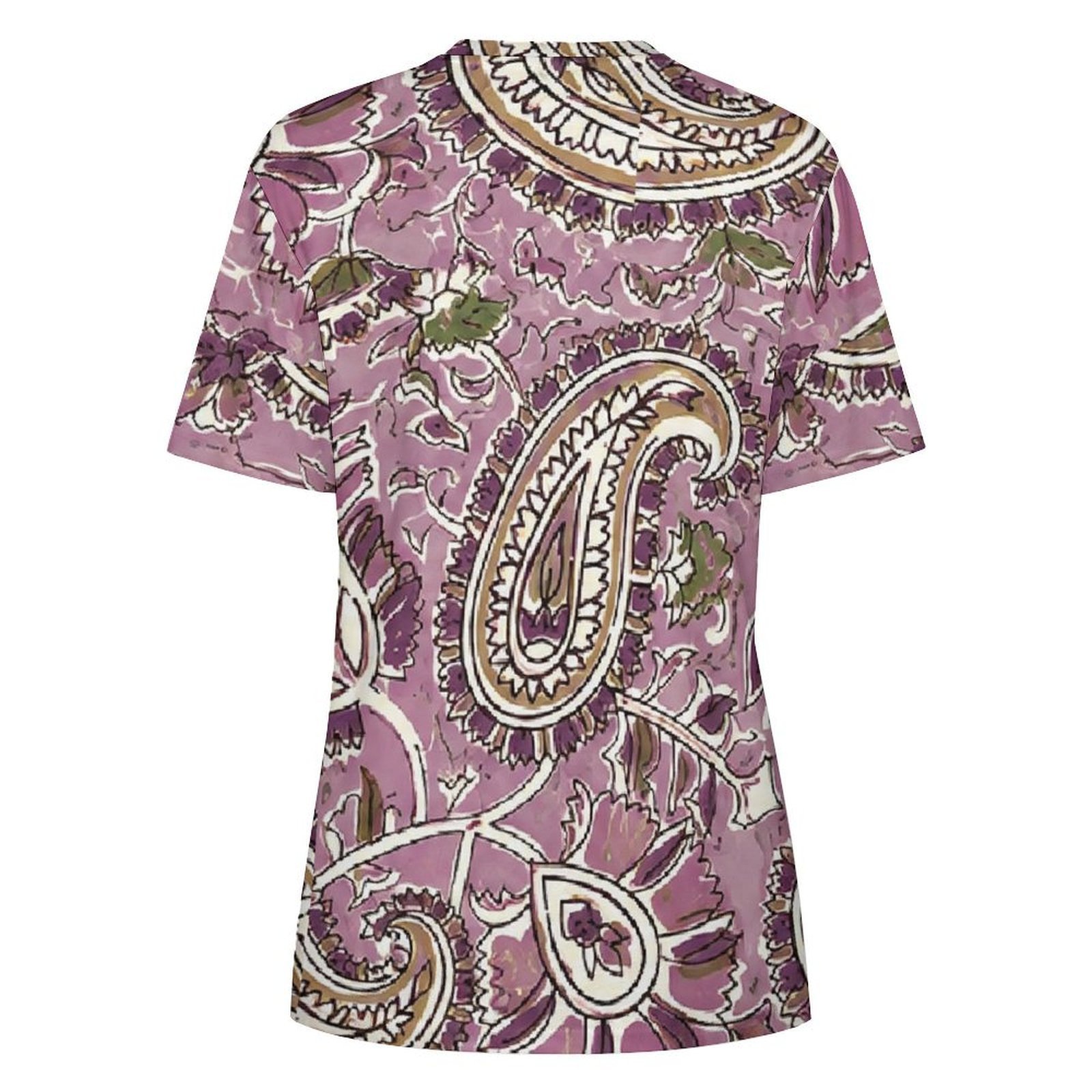 floral All-Over Print Women's Cotton T-Shirt - Image 2