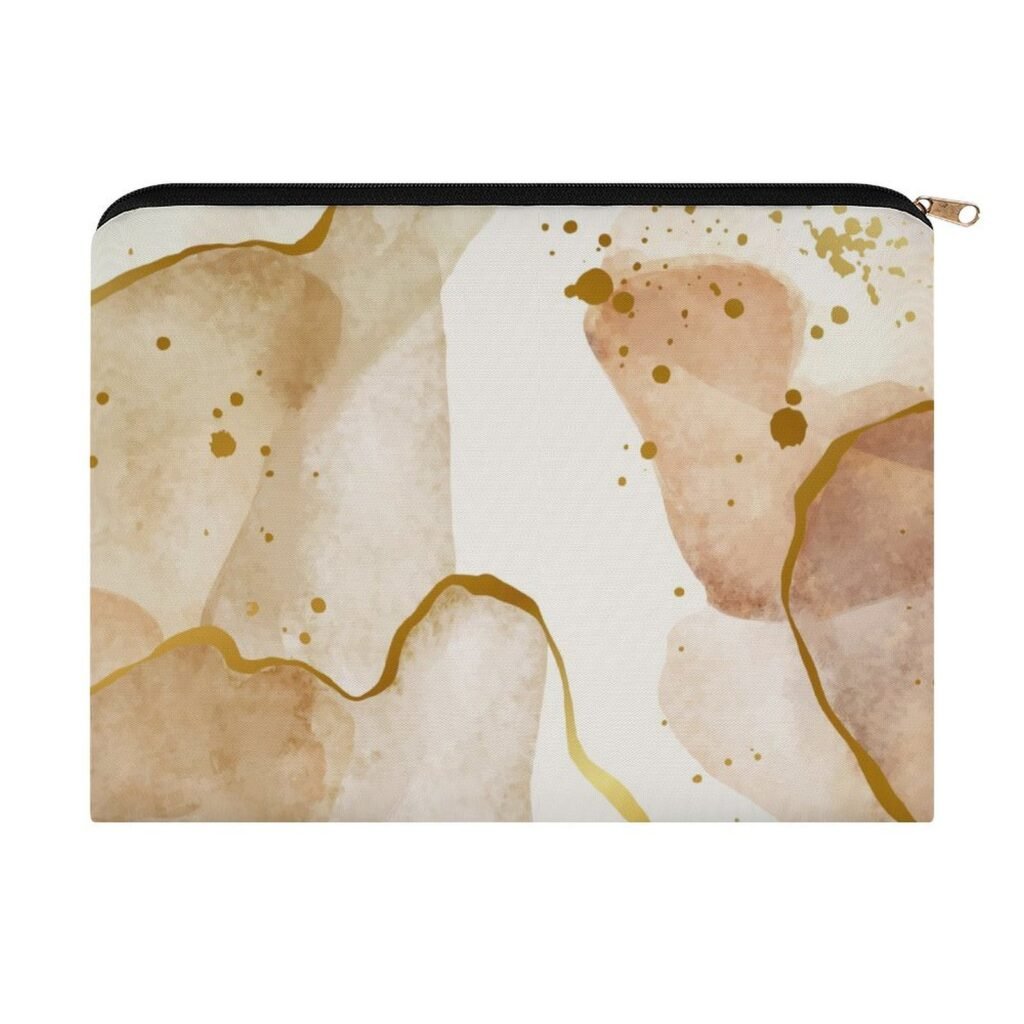 Big pouch bag floral abstract pattern 8.9"(L) × 6.5"(W)