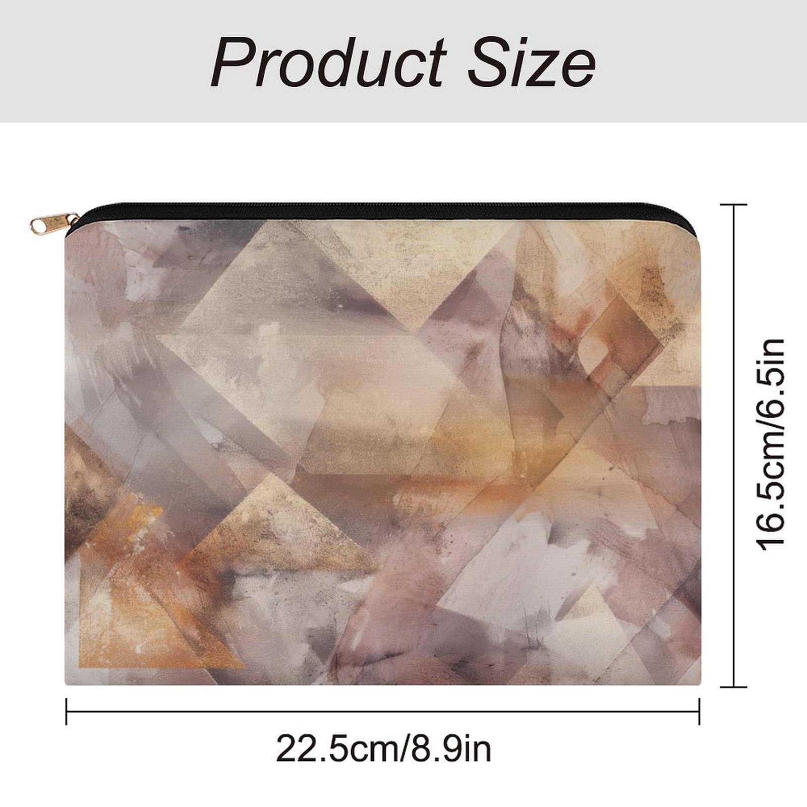 Big pouch floral abstract pattern 8.9"(L) × 6.5"(W) - Image 2