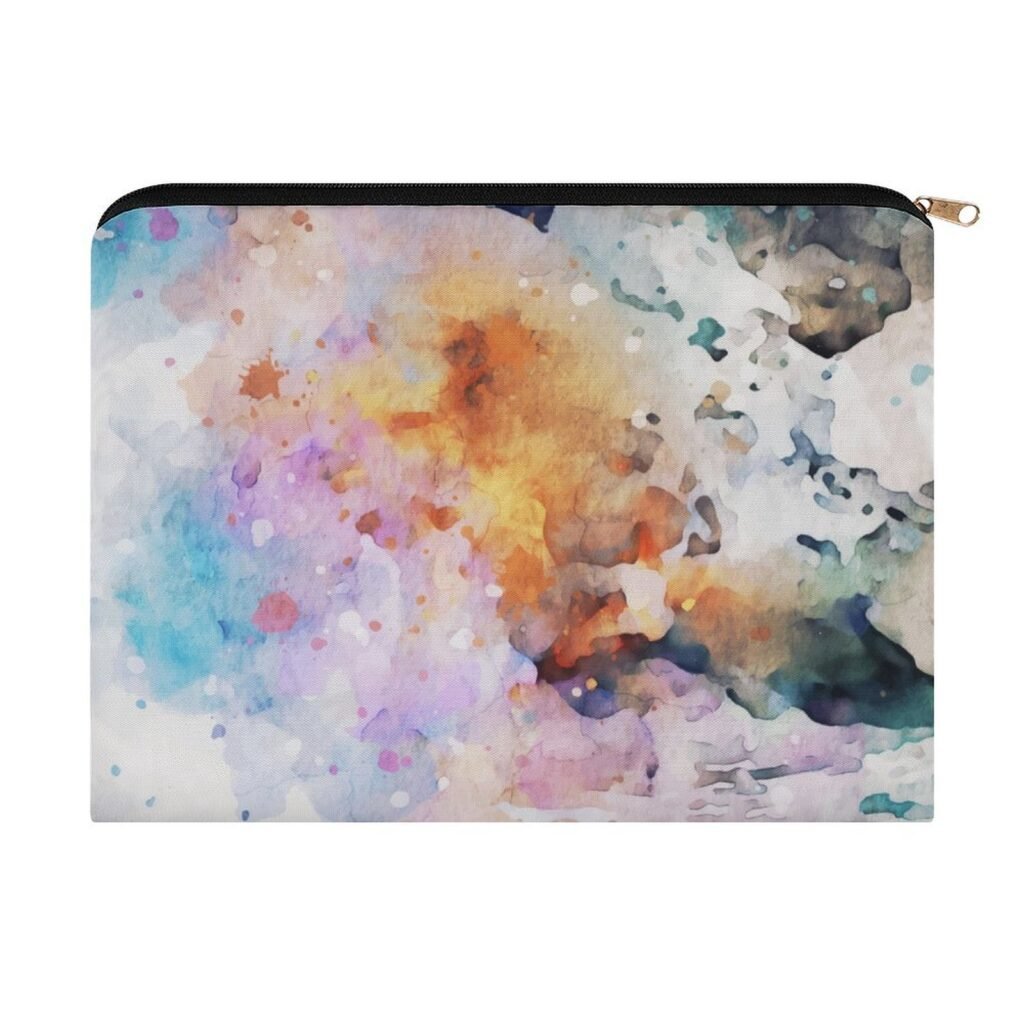 Big pouch floral abstract pattern 8.9"(L) × 6.5"(W)
