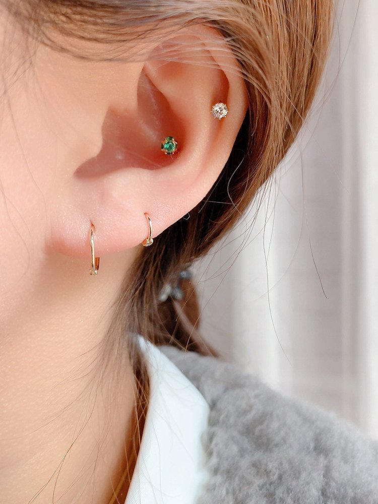 Hoop pure Gold Earrings - Image 2