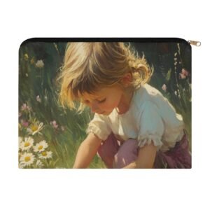 Big pouch bag floral abstract pattern 8.9"(L) × 6.5"(W)