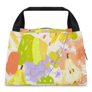 Reusable water resistant  lunch bag tote for work, picnics, outdoor, traveling or shopping easy carry
