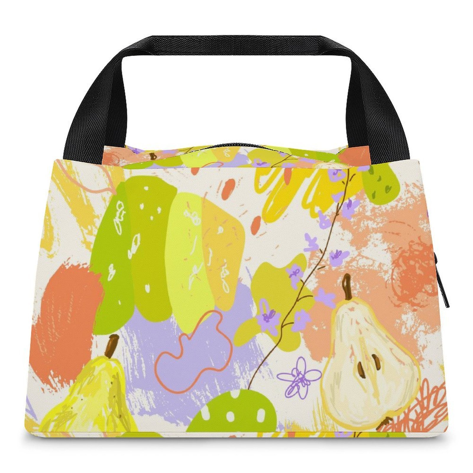 Reusable water resistant lunch bag tote for work, picnics, outdoor, traveling or shopping easy carry