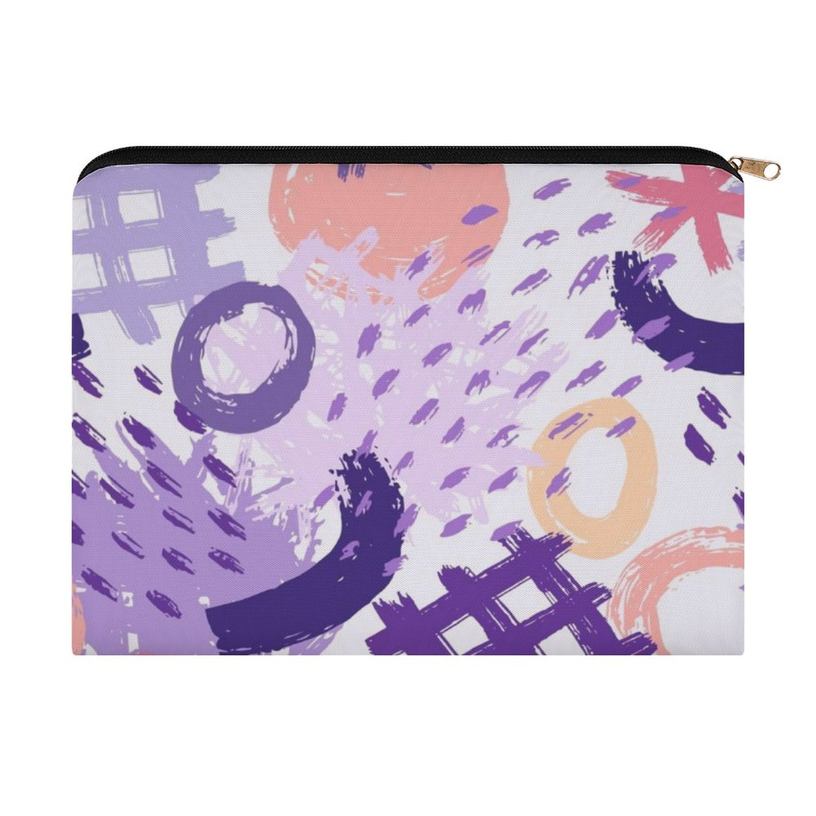 Big pouch floral abstract pattern 8.9"(L) × 6.5"(W)
