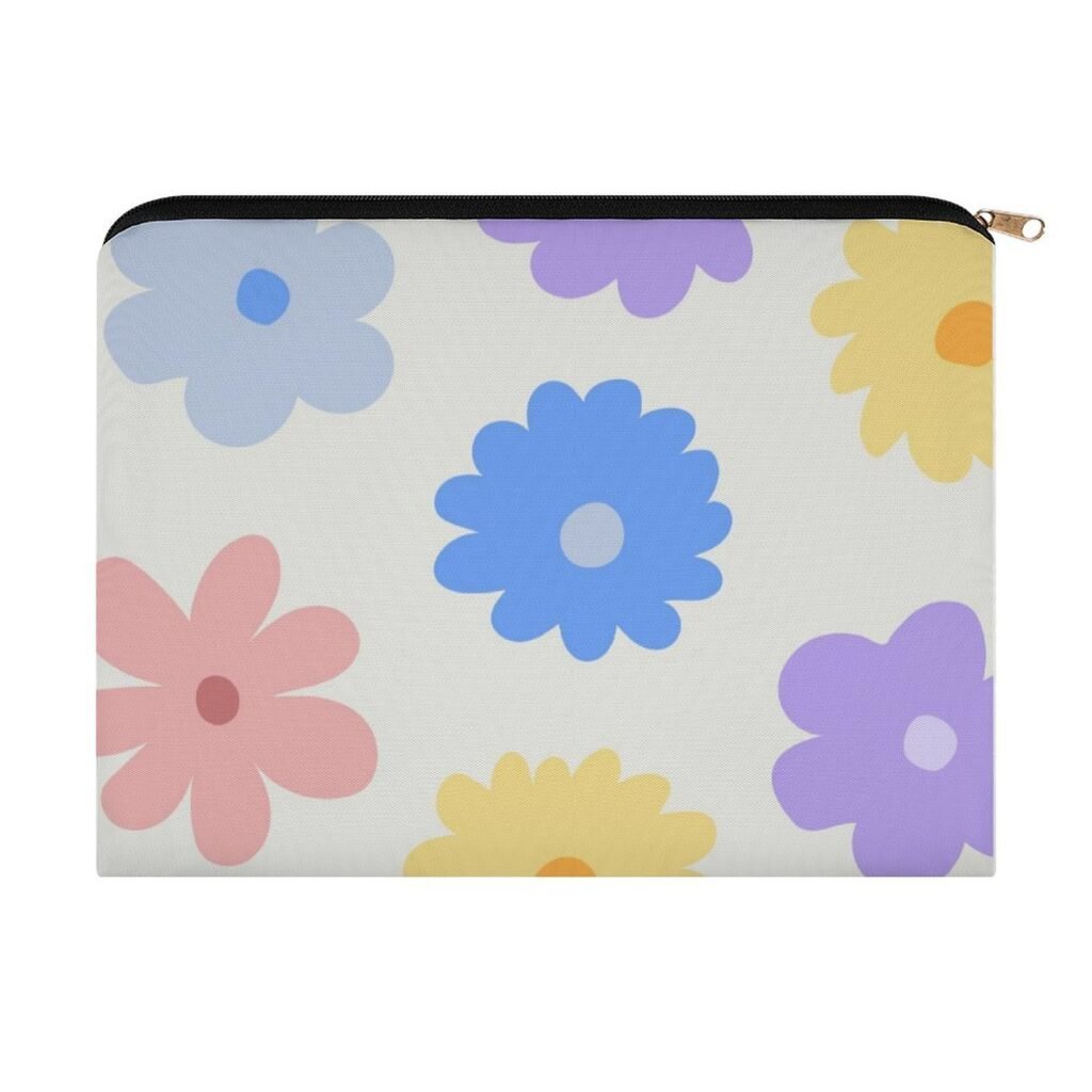 Big pouch bag floral abstract pattern 8.9"(L) × 6.5"(W)