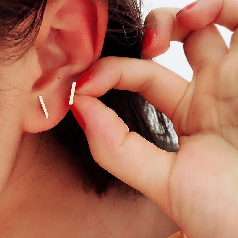 14k pure solid gold Stud earrings - Image 3