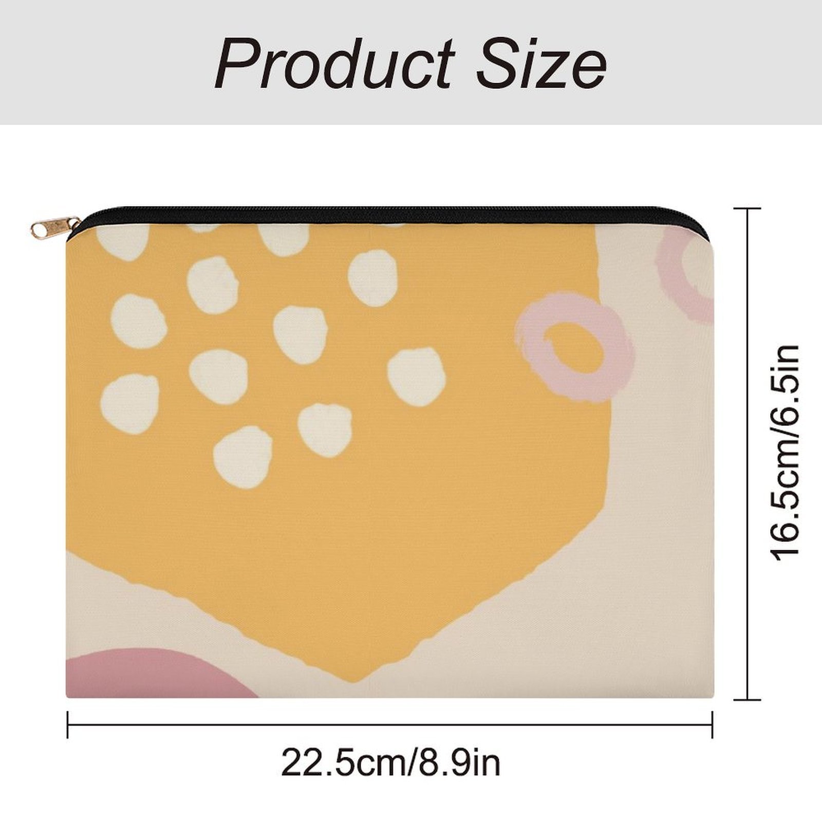 Big pouch floral abstract pattern 8.9"(L) × 6.5"(W) - Image 2