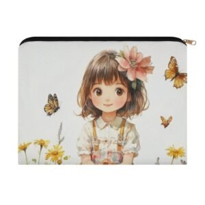 Big pouch bag floral abstract pattern 8.9"(L) × 6.5"(W)