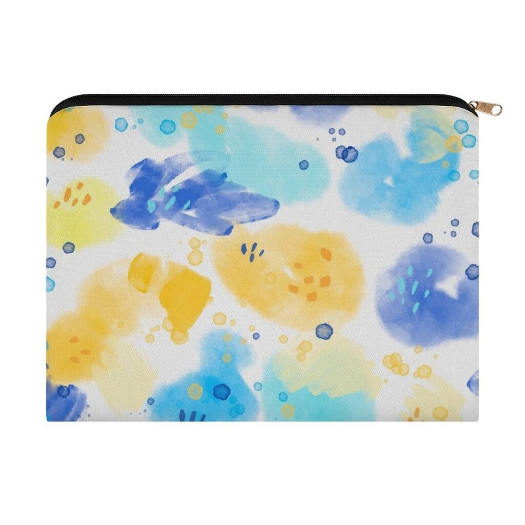 Big pouch floral abstract pattern 8.9"(L) × 6.5"(W)
