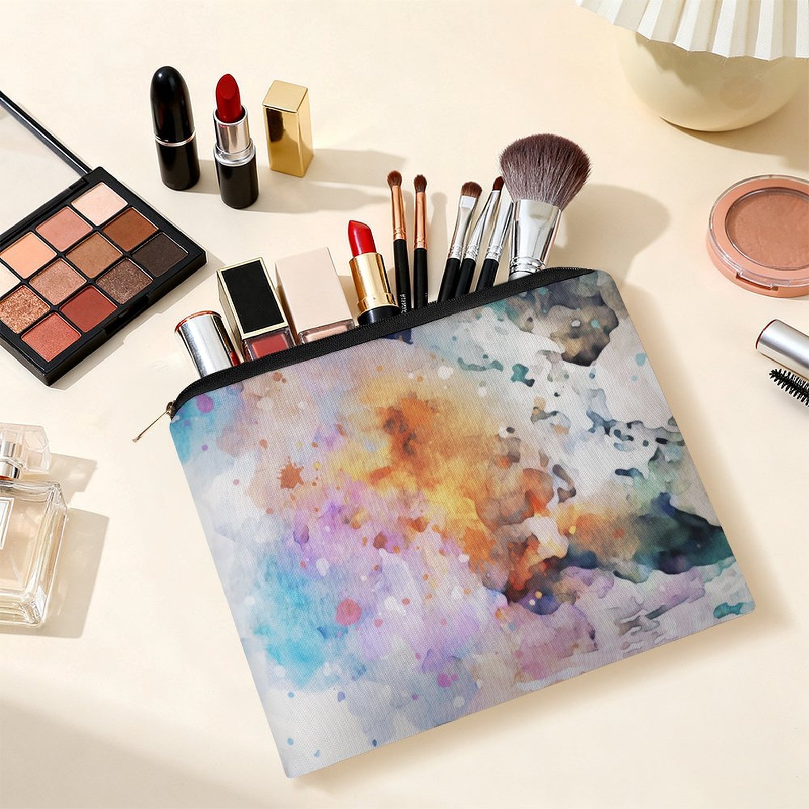 Big pouch floral abstract pattern 8.9"(L) × 6.5"(W) - Image 6