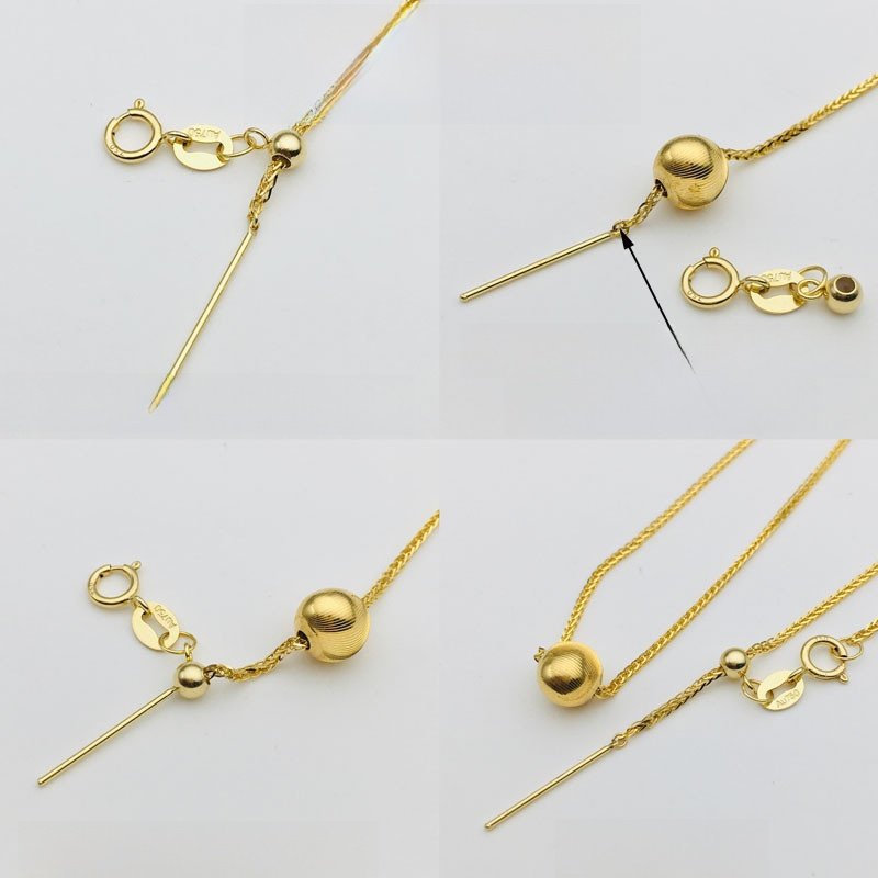 Adjustable 18K Gold Chain Bracelet - Image 3