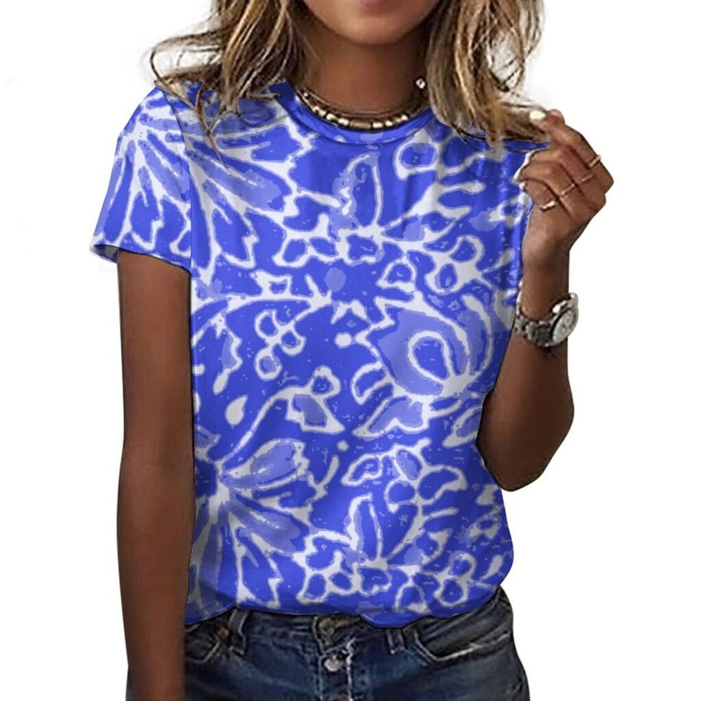 floral design tee All-Over Print Women's Cotton T-Shirt