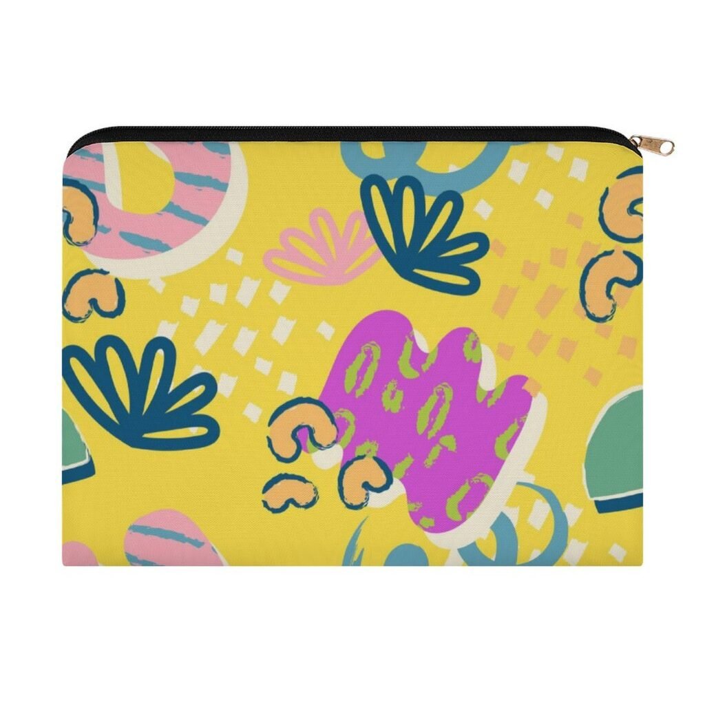 Big pouch floral abstract pattern 8.9"(L) × 6.5"(W)